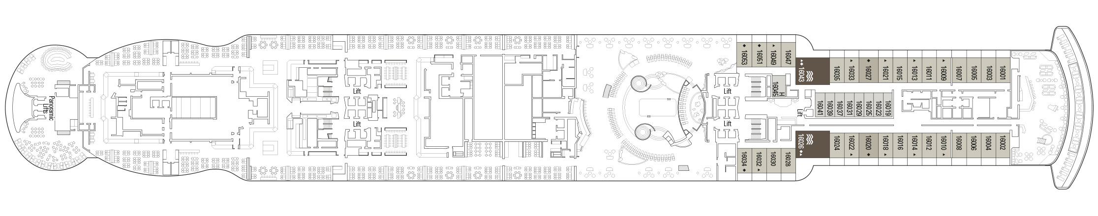 Планы палуб MSC Seascape: Палуба 16